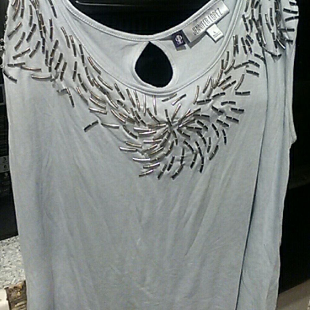 🌻Jennifer lopez grey top,